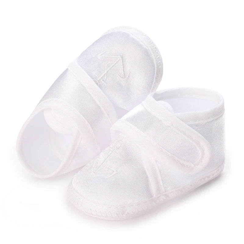 Newborn Baby's First Baptist Shoe: Newborn Boys and Girls' White Baptist Shoes Soft Sole Walking Shoes Multiple Styles-9CM/10CM by Creative Vault Marketplace