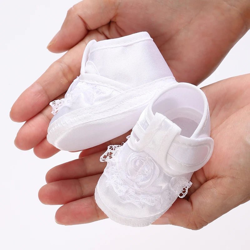 Newborn Baby's First Baptist Shoe: Newborn Boys and Girls' White Baptist Shoes Soft Sole Walking Shoes Multiple Styles-9CM/10CM by Creative Vault Marketplace