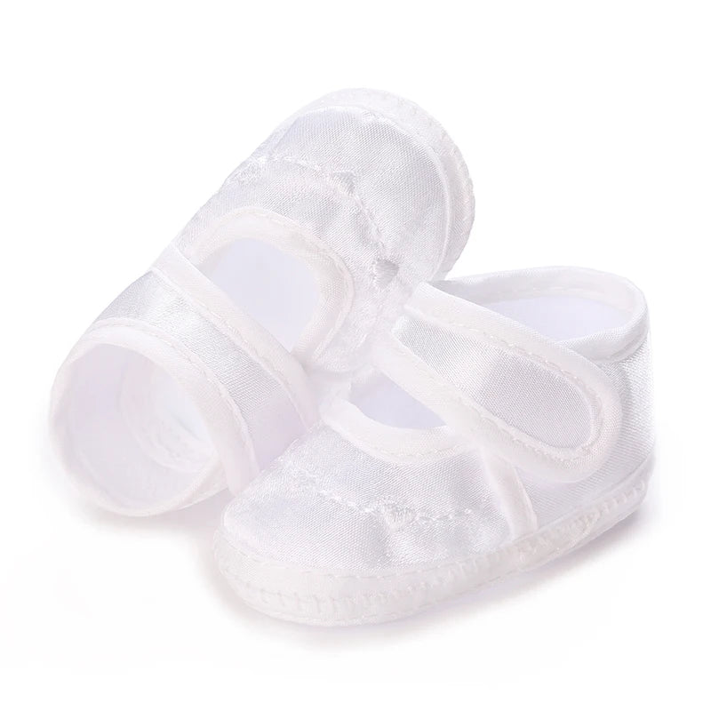 Newborn Baby's First Baptist Shoe: Newborn Boys and Girls' White Baptist Shoes Soft Sole Walking Shoes Multiple Styles-9CM/10CM by Creative Vault Marketplace