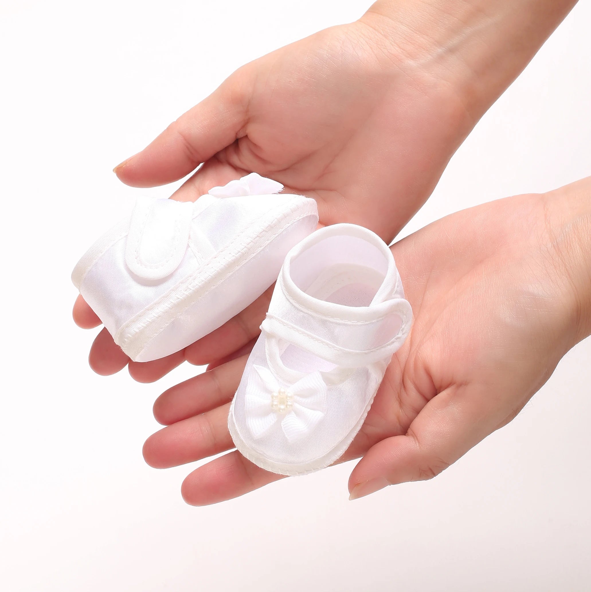 Newborn Baby Baptismal Shoes First Pair For Newborn Boys And Girls Soft Soled Baby Walking Shoes by Creative Vault Marketplace