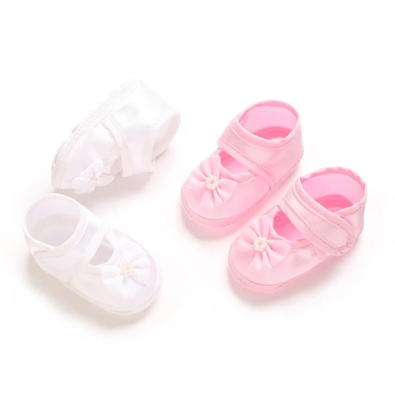 Newborn Baby Baptismal Shoes First Pair For Newborn Boys And Girls Soft Soled Baby Walking Shoes by Creative Vault Marketplace