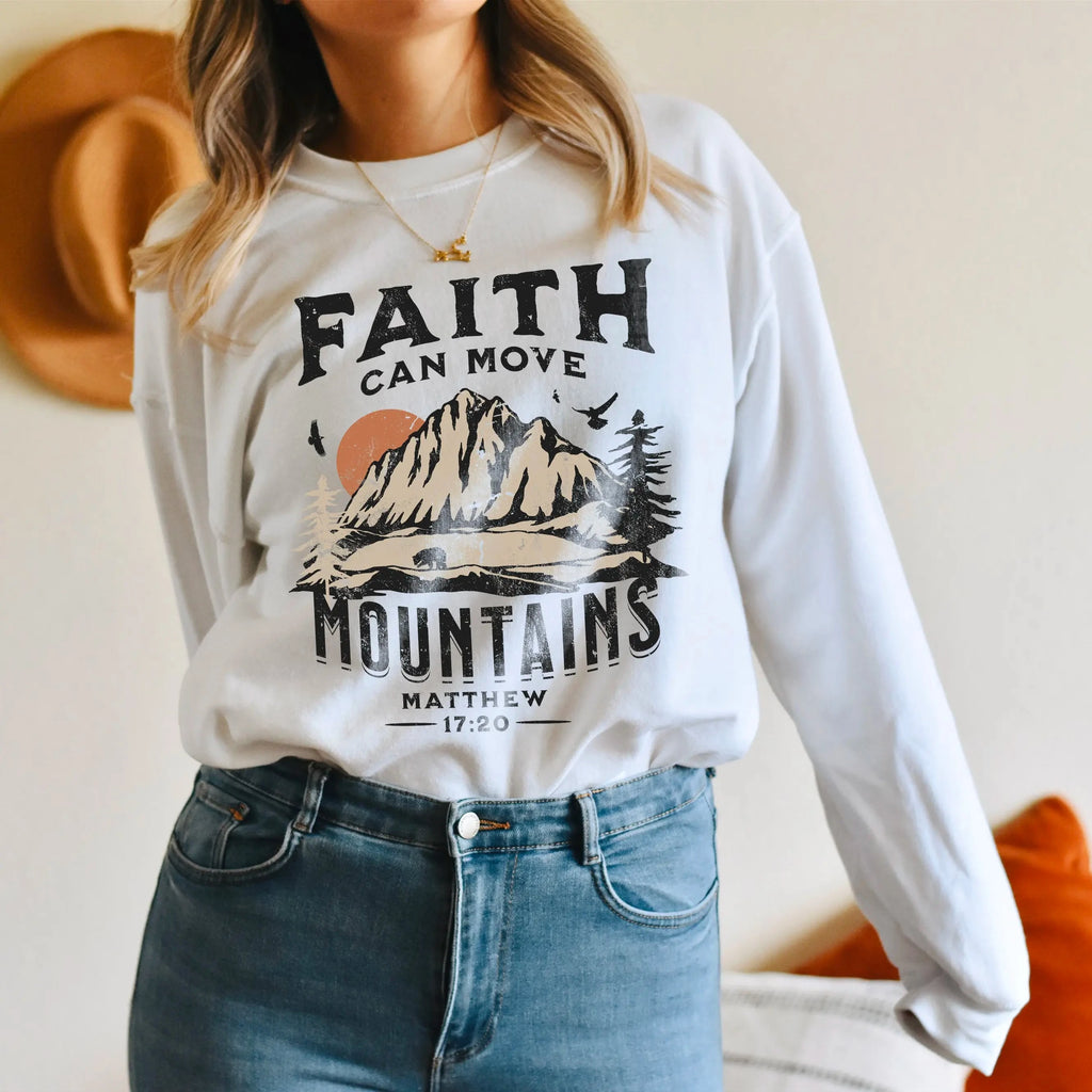 Embrace Your Faith with Our Trendy Christian Faith Sweatshirt for Women by Creative Vault Marketplace