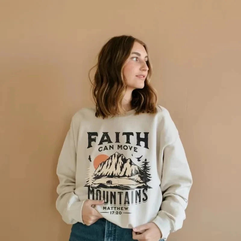 Embrace Your Faith with Our Trendy Christian Faith Sweatshirt for Women by Creative Vault Marketplace