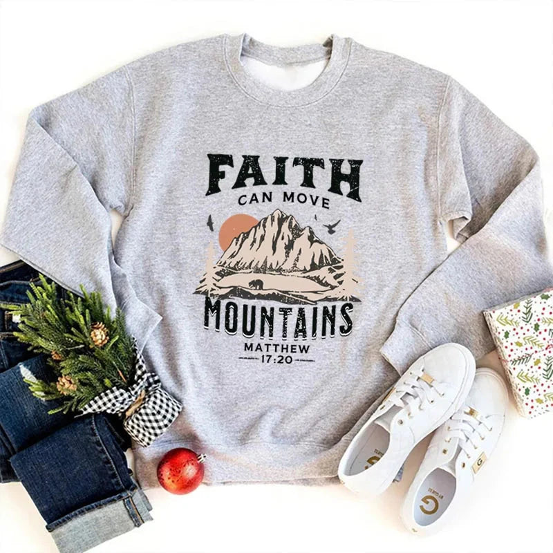Embrace Your Faith with Our Trendy Christian Faith Sweatshirt for Women by Creative Vault Marketplace
