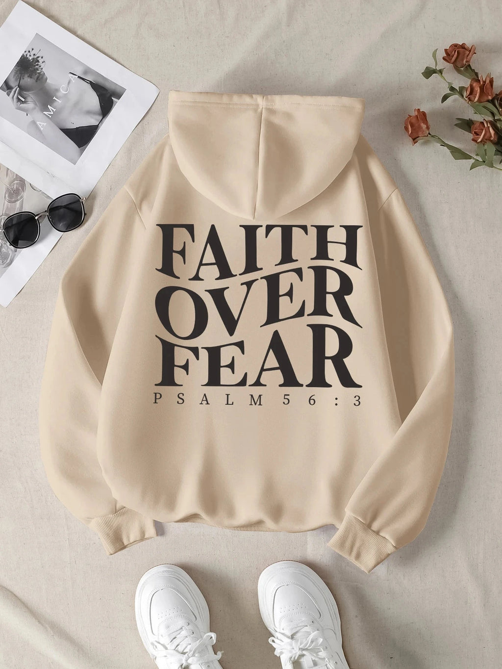 Faith over fear Christian Hoodie Christian hoodie Jesus hoodie Fashion hoodie Bible Verse Men and women can be aesthetic 2024 by Creative Vault Marketplace