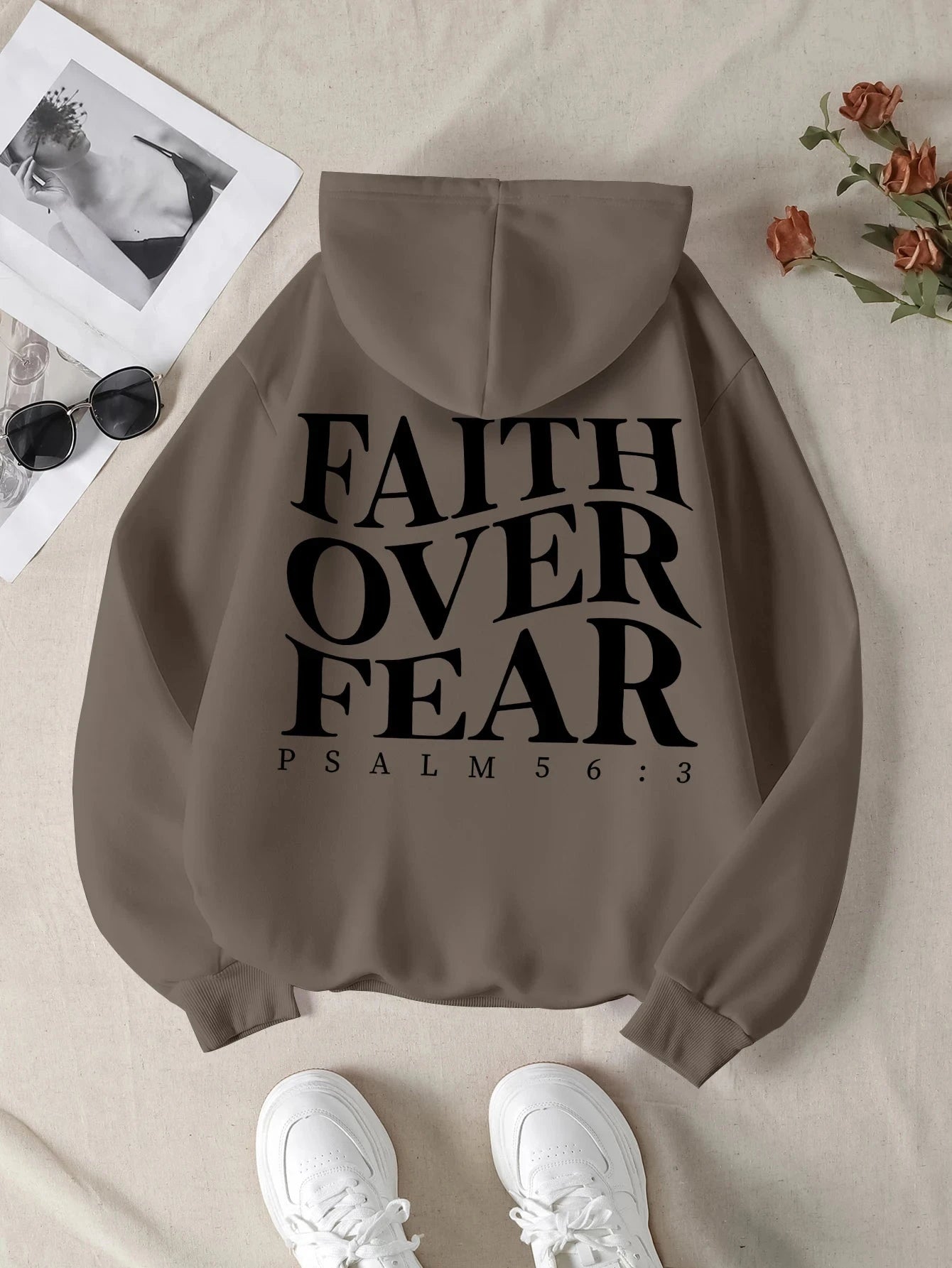 Faith over fear Christian Hoodie Christian hoodie Jesus hoodie Fashion hoodie Bible Verse Men and women can be aesthetic 2024 by Creative Vault Marketplace