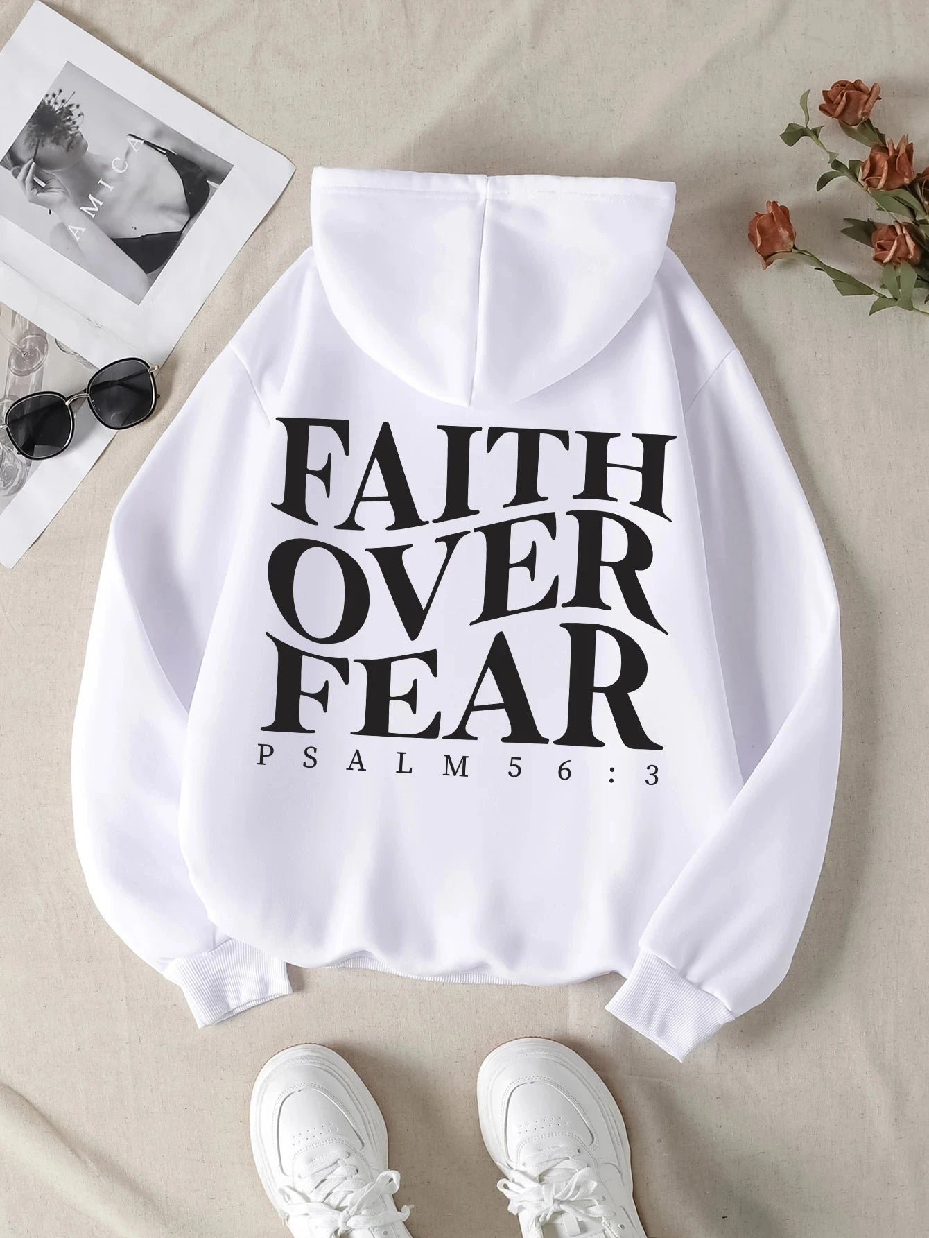 Faith over fear Christian Hoodie Christian hoodie Jesus hoodie Fashion hoodie Bible Verse Men and women can be aesthetic 2024 by Creative Vault Marketplace