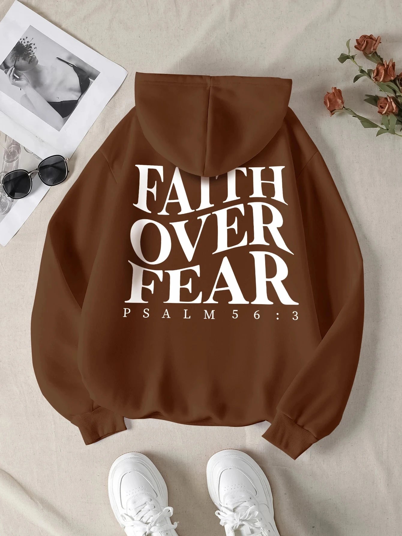 Faith over fear Christian Hoodie Christian hoodie Jesus hoodie Fashion hoodie Bible Verse Men and women can be aesthetic 2024 by Creative Vault Marketplace