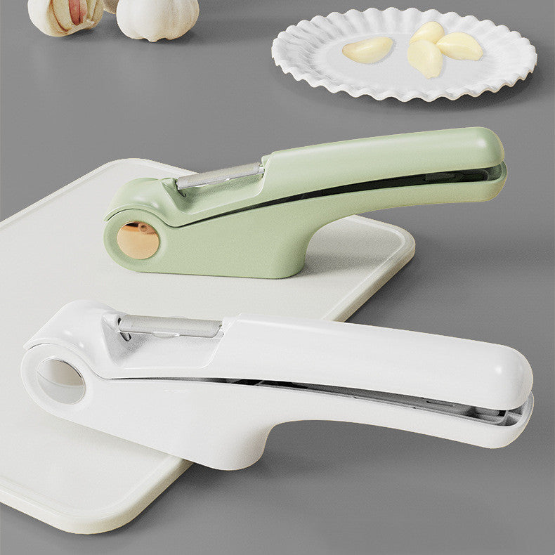 Manual Garlic Press | Stainless Steel & ABS | Multifunction Kitchen Tool by Creative Vault Marketplace