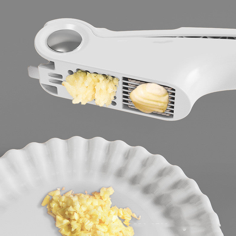 Manual Garlic Press | Stainless Steel & ABS | Multifunction Kitchen Tool by Creative Vault Marketplace
