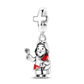 Faith Religious Charms 925 Silver Cross Bible Evil Eye Beads Lamb Jesus Pendant Fit Bracelet Bag Keychain Women DIY Jewelry Gift by Creative Vault Marketplace