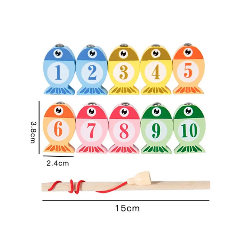 Children Wooden Fishing Game Toys Gift Early Education Alphabet Numeric Cognitive Toys Children Interactive Games Toys for Gifts by Creative Vault Marketplace
