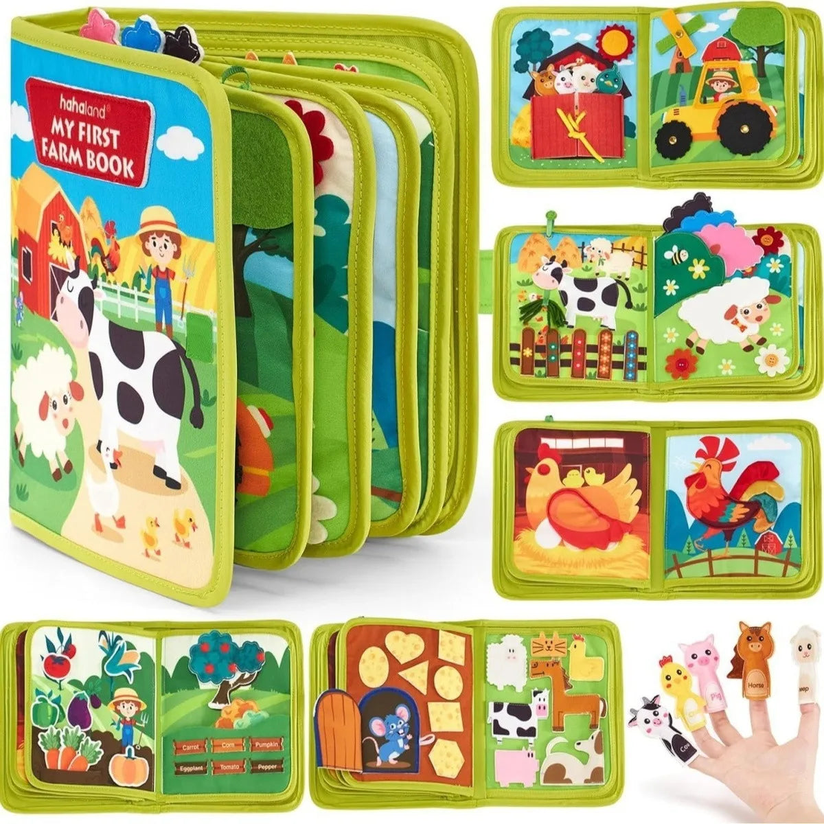 Felt Busy Books Children's Cognitive Educational Enlightenment Unbreakable Felt Books DIY Farm Stories Toy Books by Creative Vault Marketplace