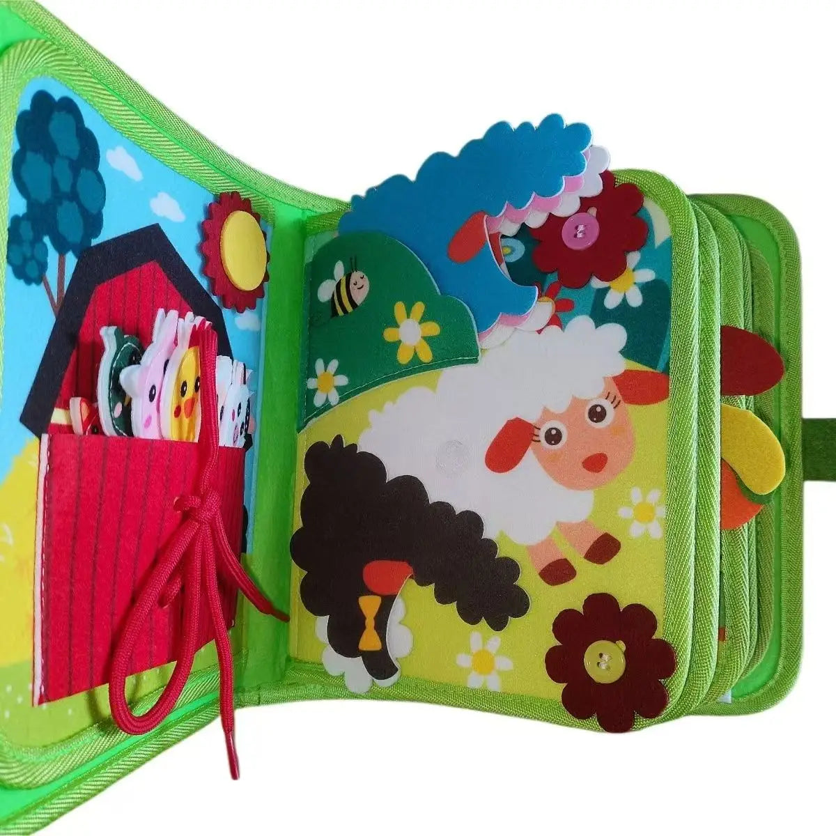 Felt Busy Books Children's Cognitive Educational Enlightenment Unbreakable Felt Books DIY Farm Stories Toy Books by Creative Vault Marketplace