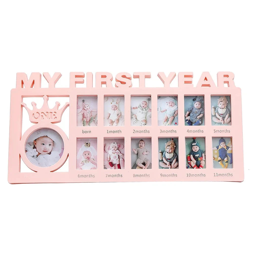 Baby Keepsake Frame 0-12 Months Pictures My First Year Photo Frame Newborn Memory Gifts by Creative Vault Marketplace