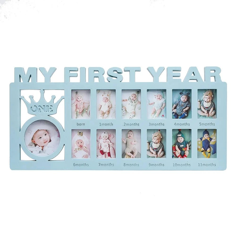 Baby Keepsake Frame 0-12 Months Pictures My First Year Photo Frame Newborn Memory Gifts by Creative Vault Marketplace