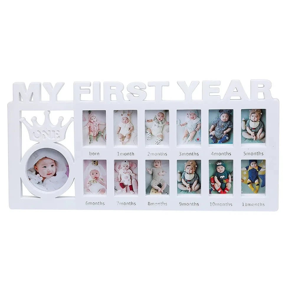 Baby Keepsake Frame 0-12 Months Pictures My First Year Photo Frame Newborn Memory Gifts by Creative Vault Marketplace