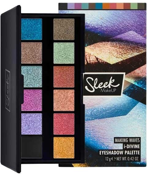Creative Vault Marketplace Sleek Make Up Making Waves eyeshadow palette with twelve vibrant, high-impact shimmer shades.