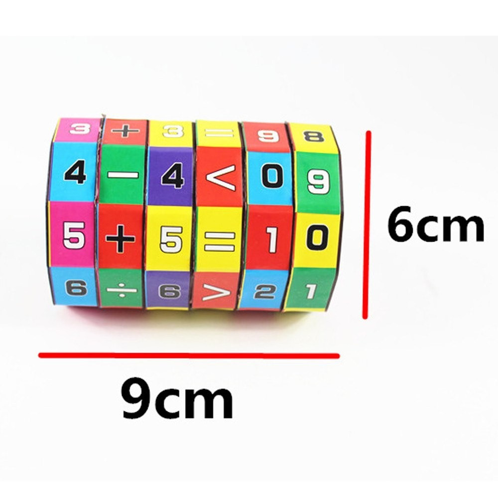 Creative Vault Marketplace kids' math cylinder puzzle toy with colorful rotating number and operation segments.