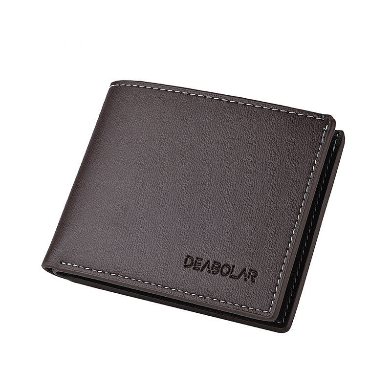 Men's Slim Bifold Wallet | Stylish PU Leather Design in Black & Brown by Creative Vault Marketplace