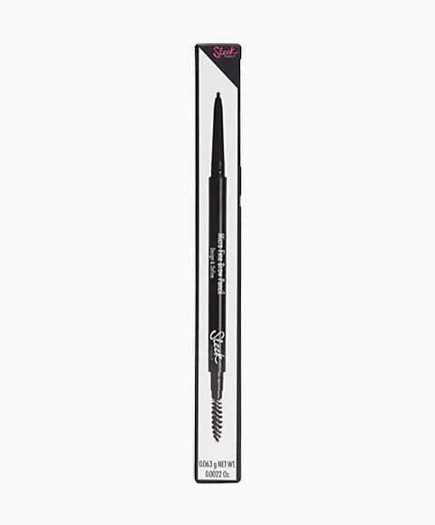 Creative Vault Marketplace Sleek MakeUP micro fine brow pencil in black packaging with spoolie brush