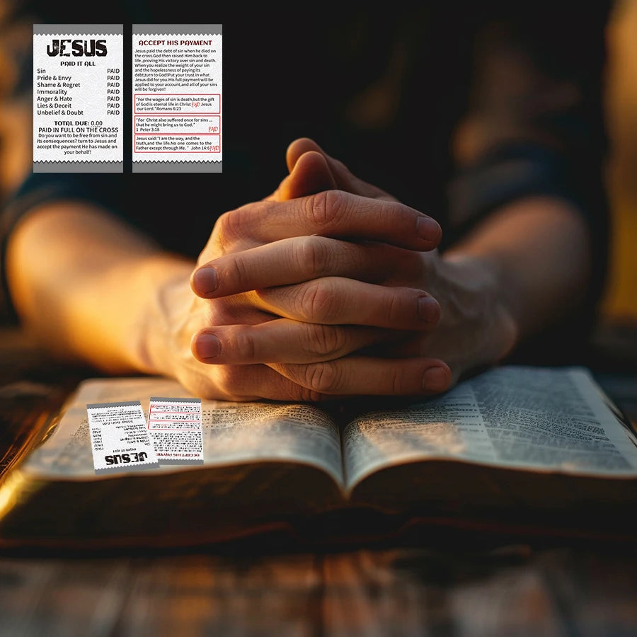 100 Pcs Inspirational Faith Cards, Gospel Tract Bible Verse Cards Double Sided for Gifts, Sharing, Packaging Inserts by Creative Vault Marketplace