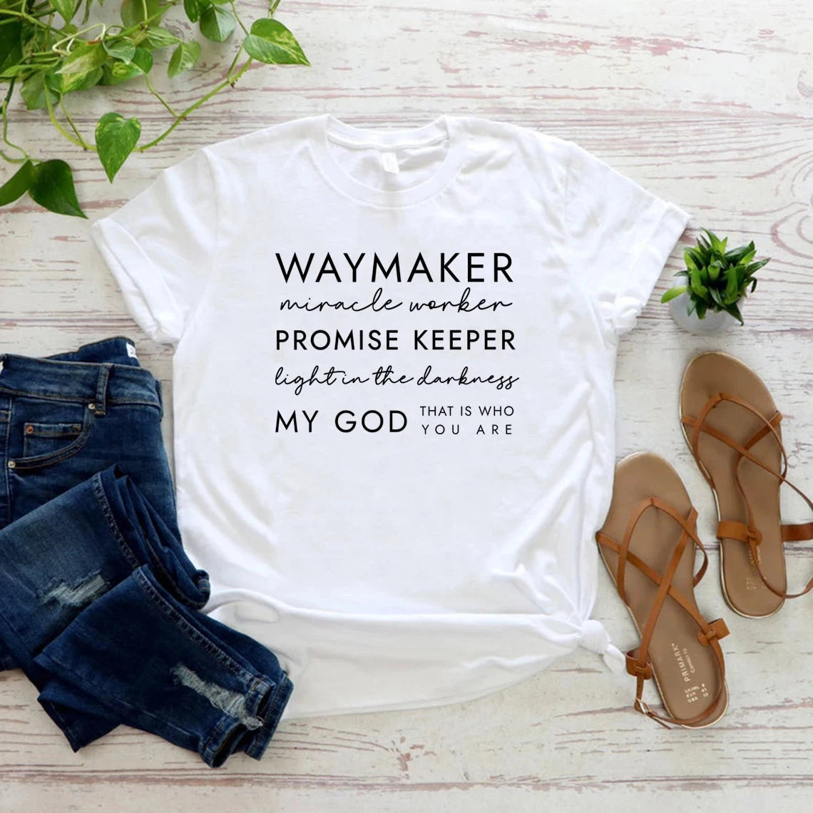 Faith-Inspired Christian Women's Graphic T-Shirt – Casual & Stylish Waymaker Tee by Creative Vault Marketplace