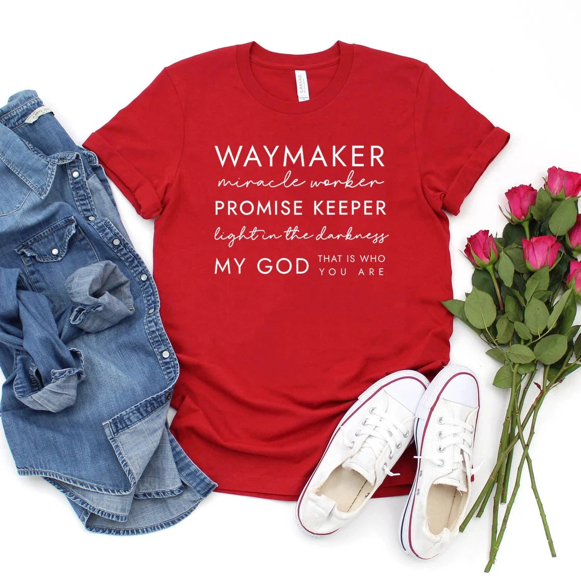 Faith-Inspired Christian Women's Graphic T-Shirt – Casual & Stylish Waymaker Tee by Creative Vault Marketplace