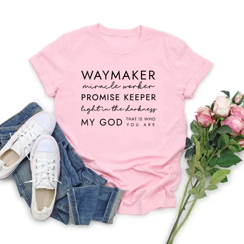 Faith-Inspired Christian Women's Graphic T-Shirt – Casual & Stylish Waymaker Tee by Creative Vault Marketplace