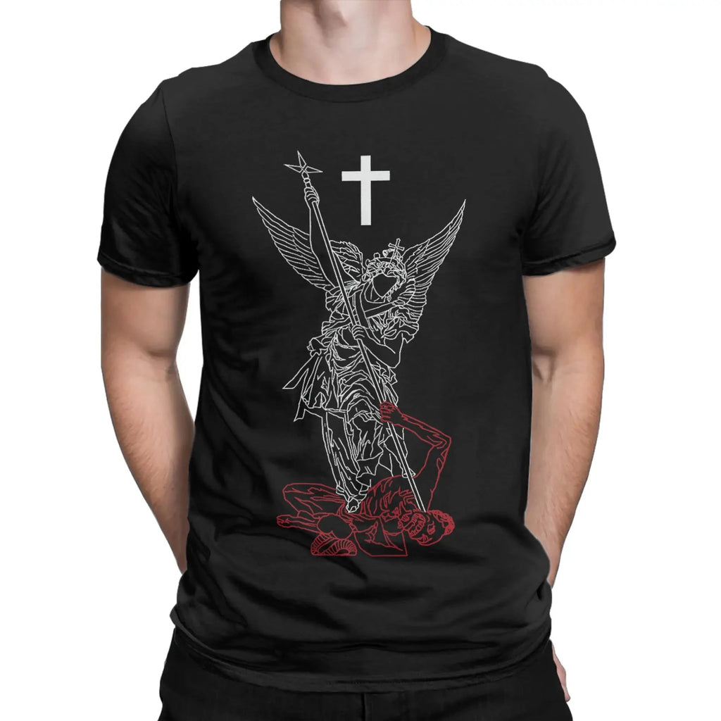Saint Michael Archangel T-Shirt: Wear Your Faith with Style and Strength by Creative Vault Marketplace