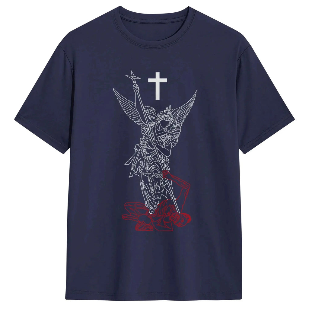 Saint Michael Archangel T-Shirt: Wear Your Faith with Style and Strength by Creative Vault Marketplace