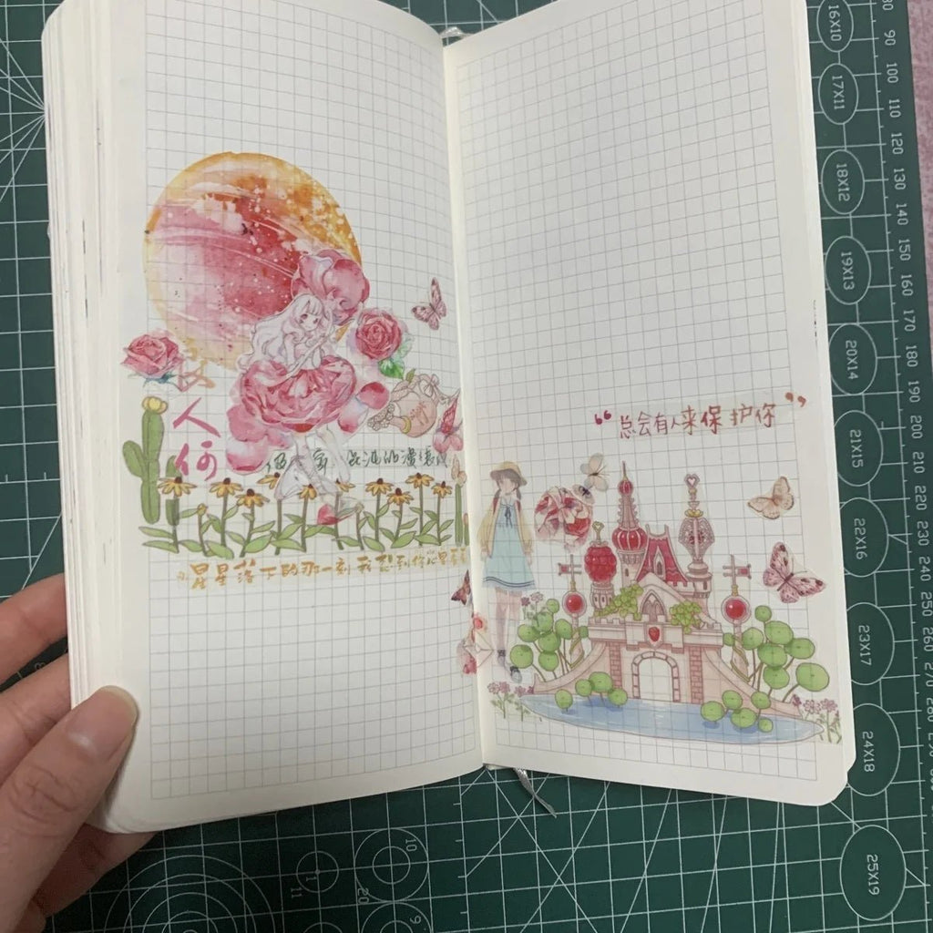 Weekly Planner Journal Notebook ‌Stylish Minimalist Cute Planning Diary Creative Portable Small Grid Notebooks Diary Stationery by Creative Vault Marketplace