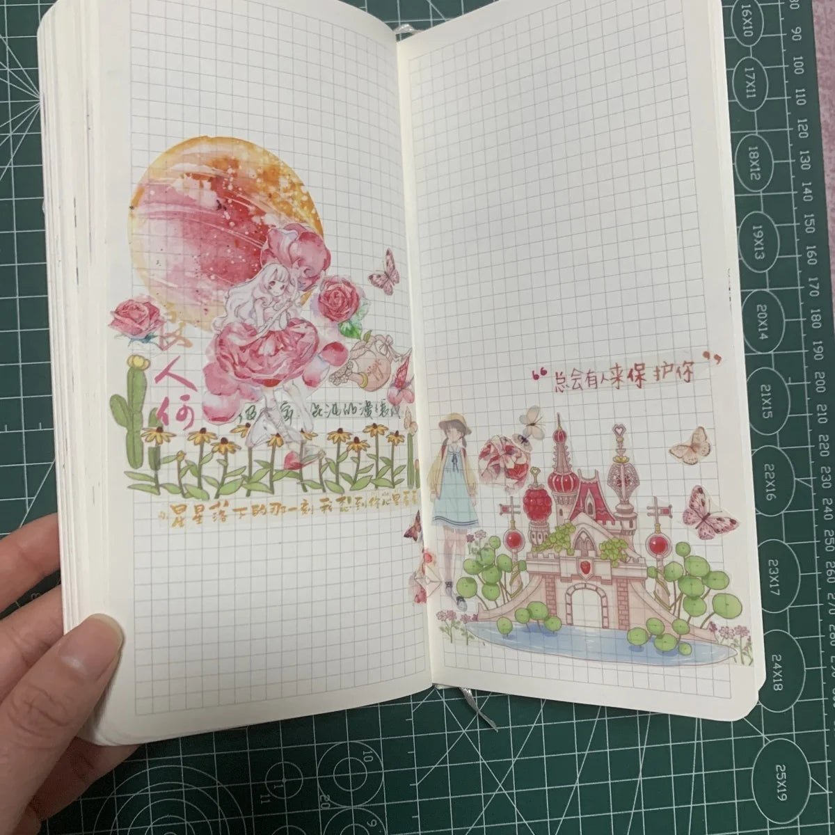 Weekly Planner Journal Notebook ‌Stylish Minimalist Cute Planning Diary Creative Portable Small Grid Notebooks Diary Stationery by Creative Vault Marketplace