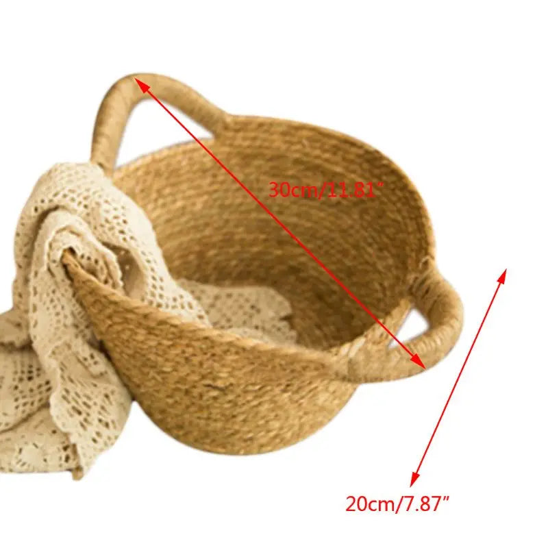 Newborn Photo Shooting Basket Children Baby Full Moon Photography Woven Baskets P31B by Creative Vault Marketplace