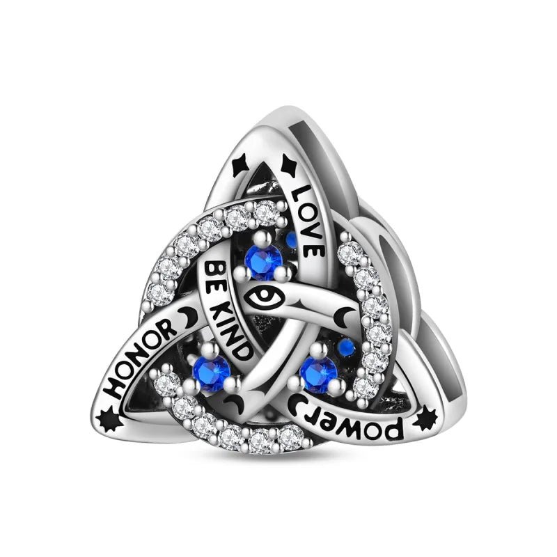 New 925 Sterling Silver Faith Triangle Charms Pendants For Women Fit Original Bracelet DIY Birthday Party Jewelry Gifts by Creative Vault Marketplace