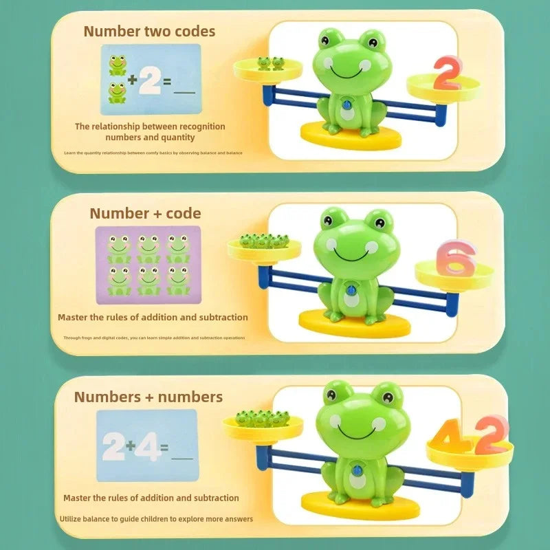 Children's digital frog balance toy early education puzzle addition and subtraction enlightenment balance mathematics teaching t by Creative Vault Marketplace