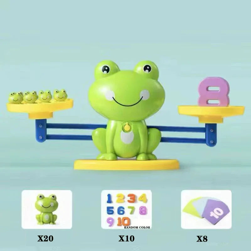 Children's digital frog balance toy early education puzzle addition and subtraction enlightenment balance mathematics teaching t by Creative Vault Marketplace