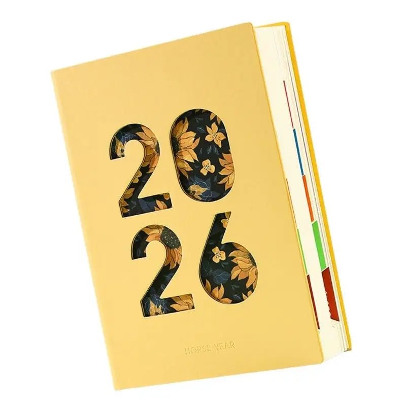 Y1UB 2026 Academic Planner Daily Journal with 400 Pages Softcover Leather Day Planner by Creative Vault Marketplace