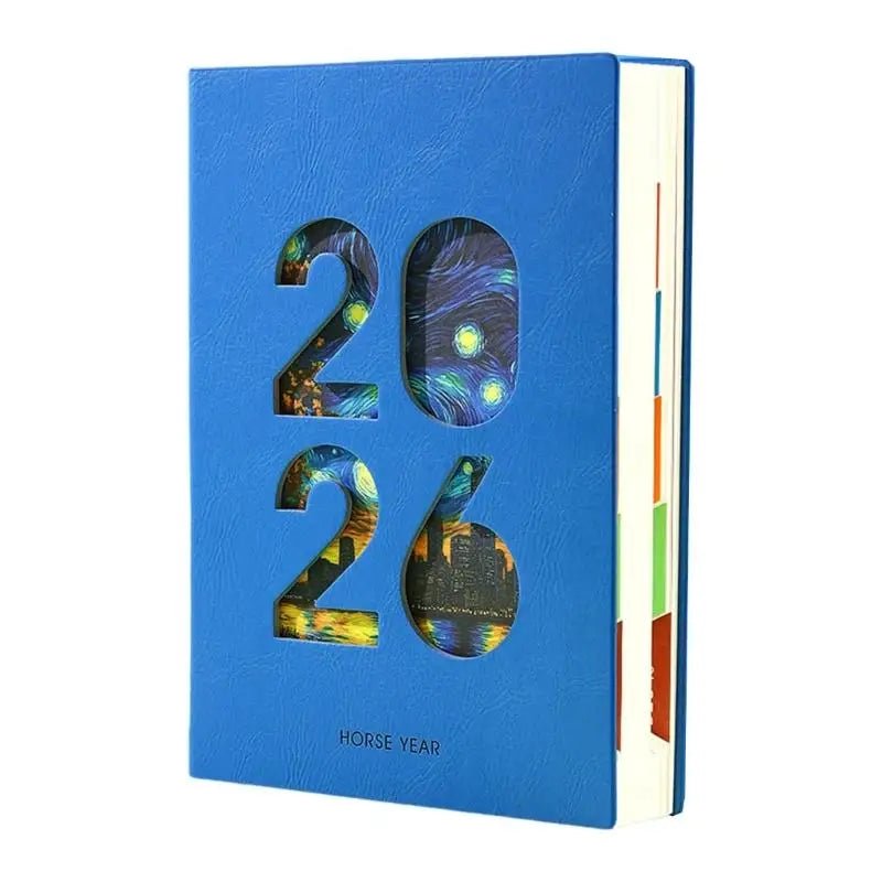 Y1UB 2026 Academic Planner Daily Journal with 400 Pages Softcover Leather Day Planner by Creative Vault Marketplace