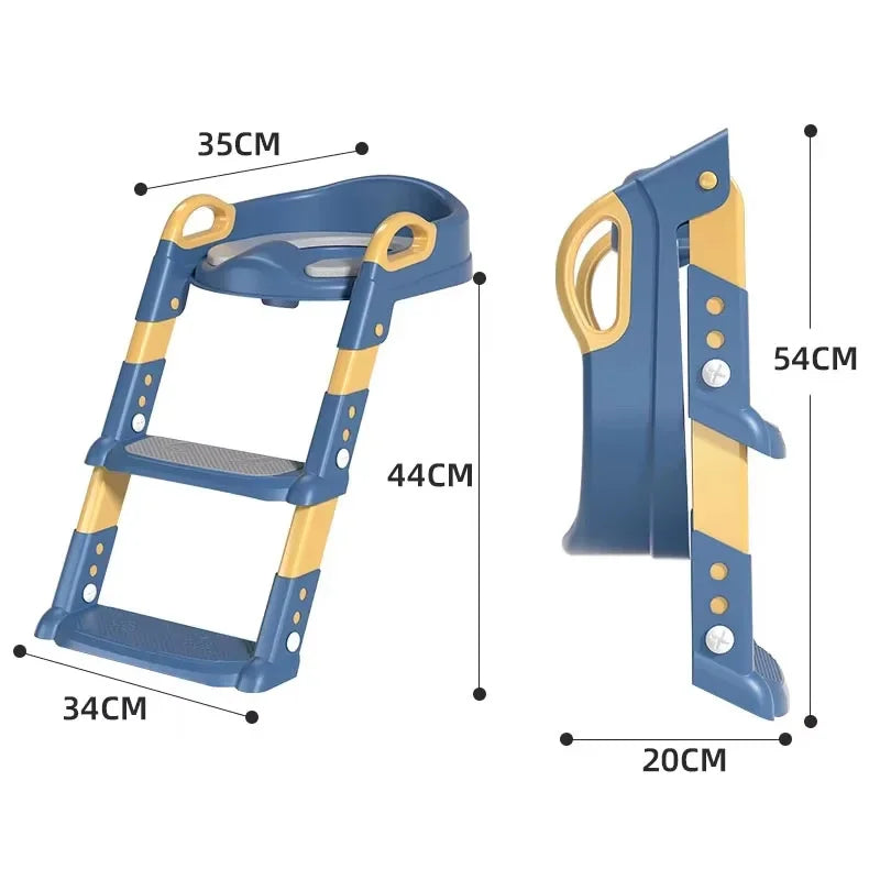 New Children's Toilet Stepped Baby Boys and Girls Toilet Training Foldable Foot Stool Toilet Seat Ring Stepped Assisted Tool by Creative Vault Marketplace