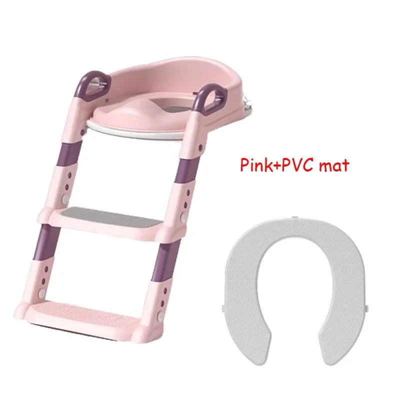 New Children's Toilet Stepped Baby Boys and Girls Toilet Training Foldable Foot Stool Toilet Seat Ring Stepped Assisted Tool by Creative Vault Marketplace