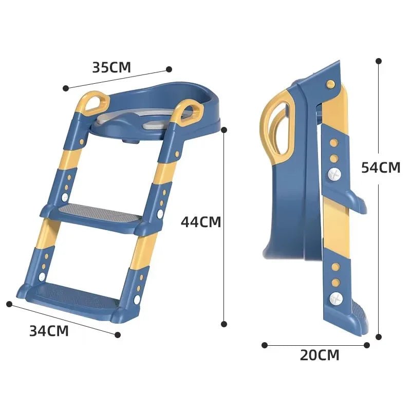 New Children's Toilet Stepped Baby Boys and Girls Toilet Training Foldable Foot Stool Toilet Seat Ring Stepped Assisted Tool by Creative Vault Marketplace