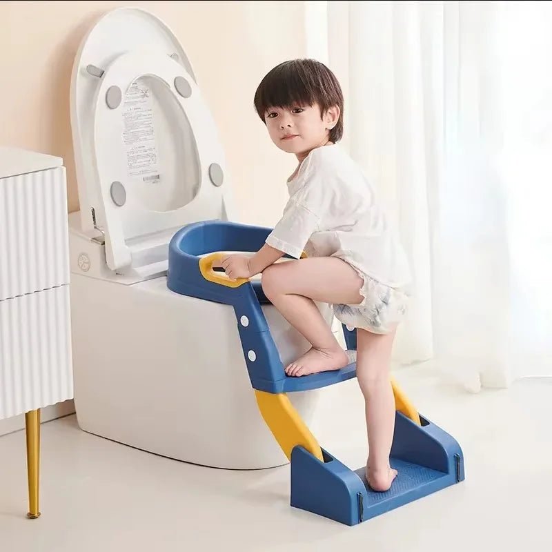 New Children's Toilet Stepped Baby Boys and Girls Toilet Training Foldable Foot Stool Toilet Seat Ring Stepped Assisted Tool by Creative Vault Marketplace