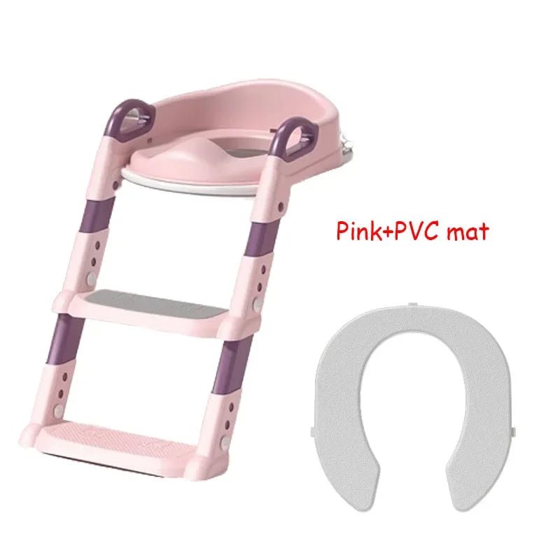 New Children's Toilet Stepped Baby Boys and Girls Toilet Training Foldable Foot Stool Toilet Seat Ring Stepped Assisted Tool by Creative Vault Marketplace