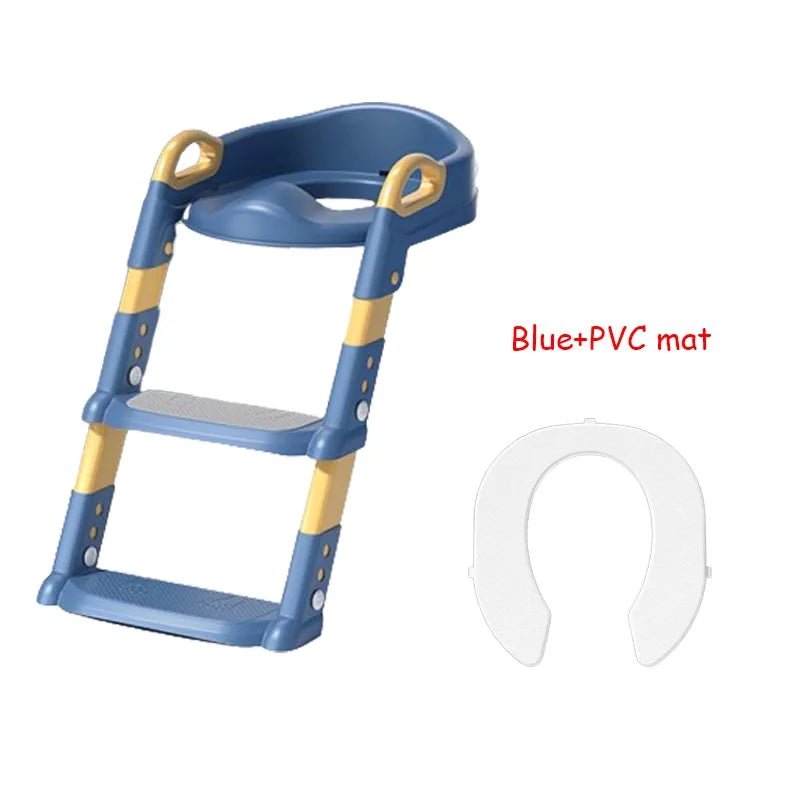 New Children's Toilet Stepped Baby Boys and Girls Toilet Training Foldable Foot Stool Toilet Seat Ring Stepped Assisted Tool by Creative Vault Marketplace