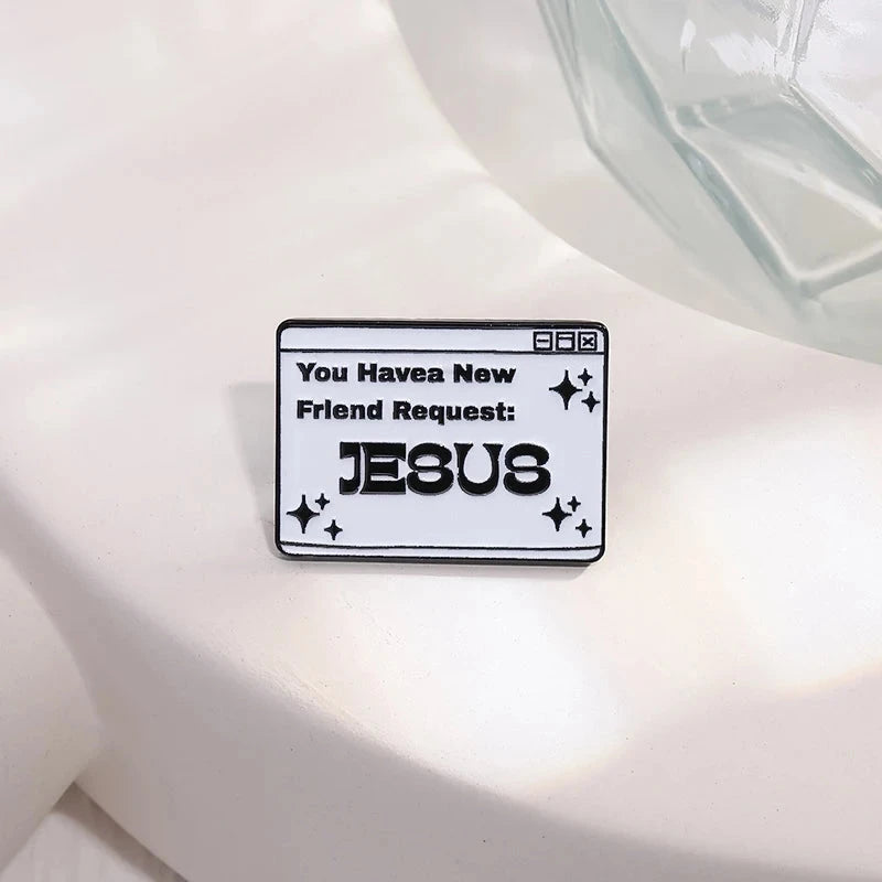 Faith in Jesus Enamel Pins: JESUS NEVER FAILS Brooch for Inspirational Style by Creative Vault Marketplace