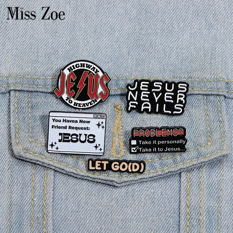 Faith in Jesus Enamel Pins: Stylish Jewelry to Inspire and Uplift by Creative Vault Marketplace