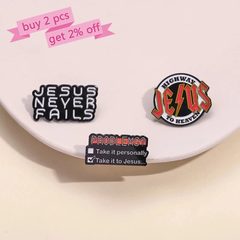 Faith in Jesus Enamel Pins: Stylish Jewelry to Inspire and Uplift by Creative Vault Marketplace