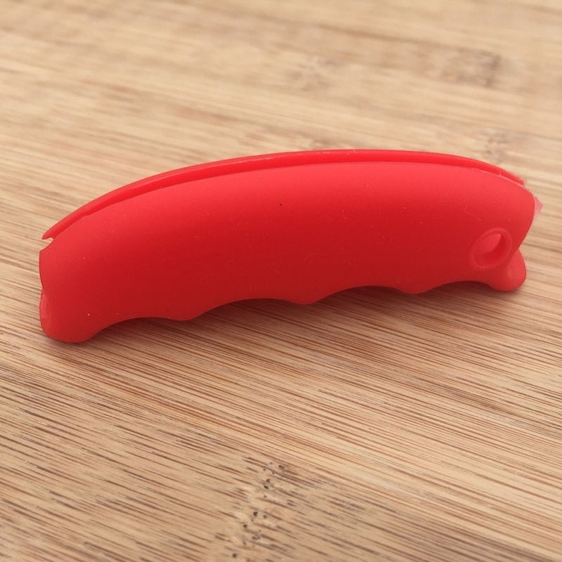 Creative Vault Marketplace red silicone grocery bag grip with ergonomic handle for comfortable carrying