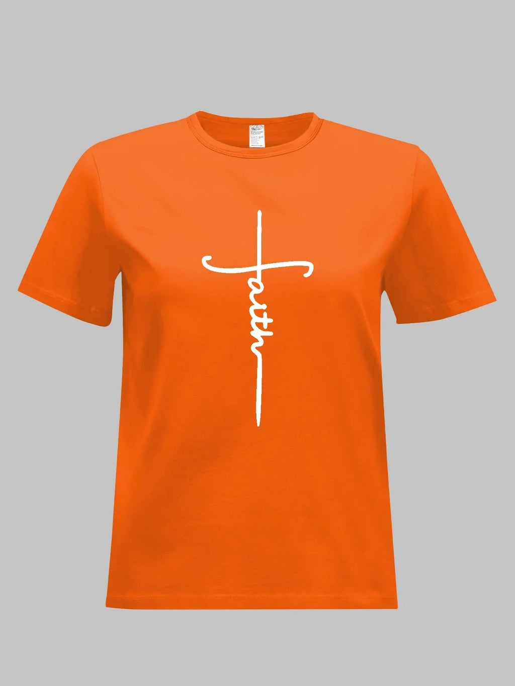 Faith Cross T Shirt Women Christian Faith Graphic Tee Casual Round Neck Short Sleeve Tops by Creative Vault Marketplace
